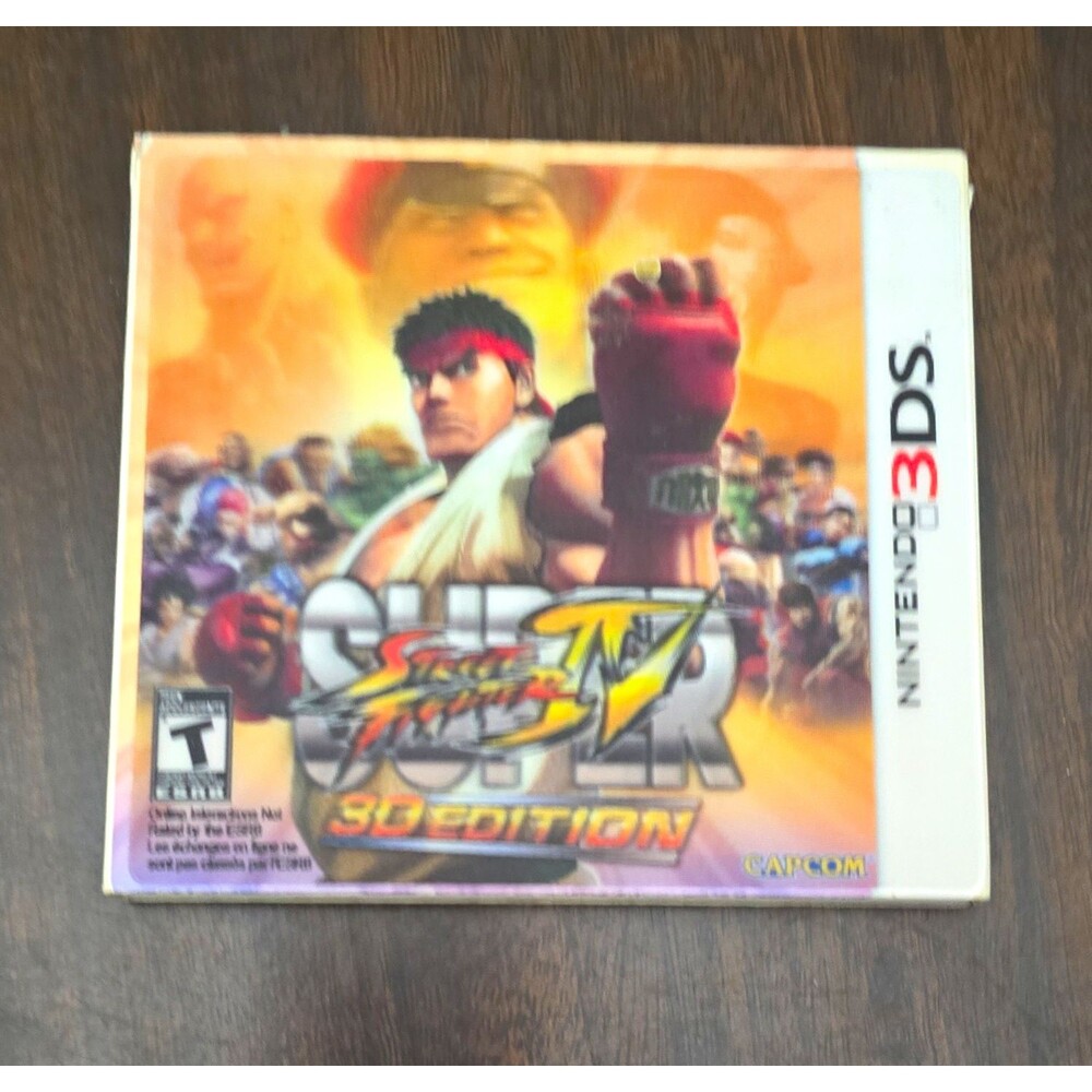 Capcom Super Street Fighter IV 3D Edition Nintendo 3DS Fighting Case Manual